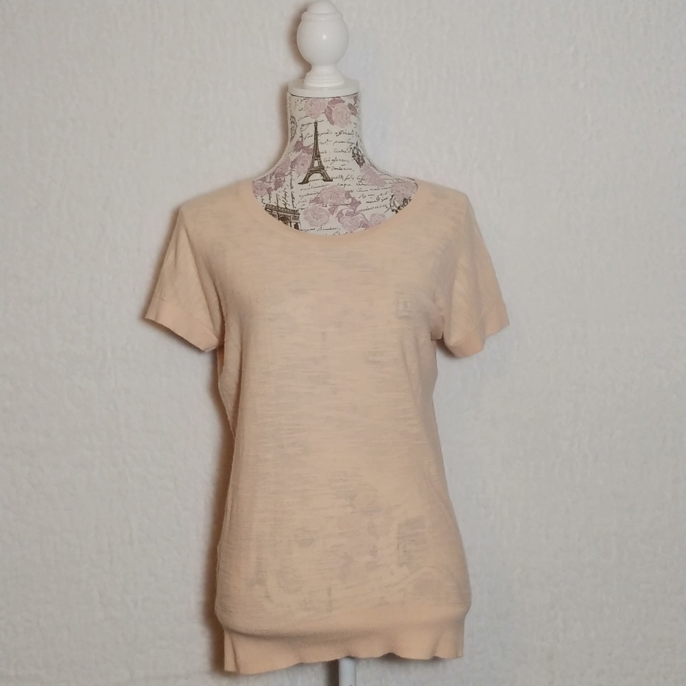 LOFT Ann Taylor Short Sleeve Scoop Neck Tee